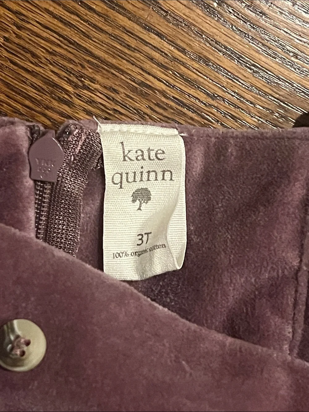 Kate Quinn Velvet Mauve Dress with Puff Sleeves - Picture 2 of 5